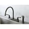 Kingston Brass NB790SP Water Onyx Centerset Kitchen Faucet, Black Stainless Steel NB790SP - alternate 2